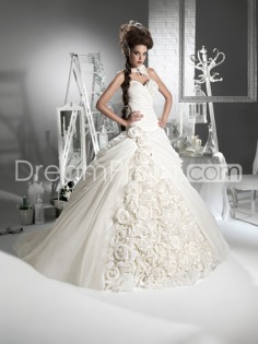 US $420.99Gorgeous Ball Gown Sweetheart Floor-Length Flowers Chapel Wedding Dresses