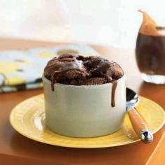 Double Chocolate Soufflés with Warm Fudge Sauce < 100 Healthy Dessert Ideas - Cooking Light