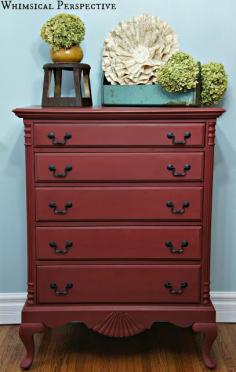 primer red chalk paint furniture | Annie Sloan Chalk Paint in Primer Red with ... | furniture and furnit ...