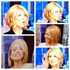 Kelly Ripa bob hair cut. Super cute, stylish  fun! For Lisa Olszewski Motte. This style would look great on you!