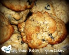 Oatmeal Peanut Butter & Raisin Cookies (24 cookies) - low fat, low calorie, super easy & delicious!