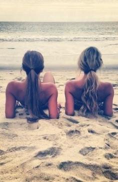 Taking this picture on the beach with my best friend one day