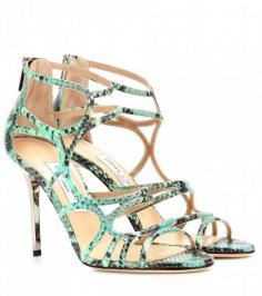 Jimmy Choo Sazerac embossed leather sandals