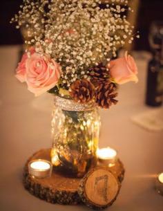 Homemade with love centerpieces