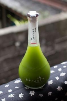 I don't drink but the bottle and color are beautiful!***Uji Matcha Green Tea Liqueur (Kyoto, Japan