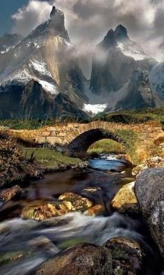 Mountain Stream in Torres del Paine, Chile