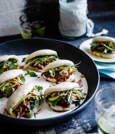 Gua bao with braised pork ribs recipe | Gourmet Traveller recipe - Gourmet Traveller