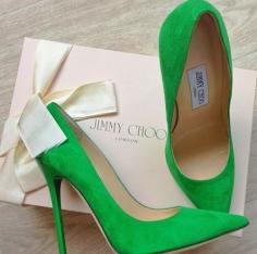 Fab. Green shoes by Jimmy Choo - Wedding color accent!!! ♥
