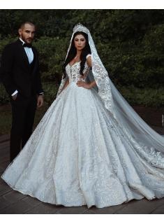 Modern Weiße Hochzeitskleider A Linie Spitze Brautkleider Online Kaufen