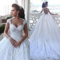 Luxus Prinzessin Brautkleider Spitze Perlen Hochzeitskleider Günstig Online