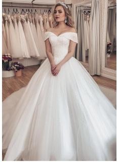 Luxus Brautkleider Prinzessin | Weiße Hochzeitskleider Mit Schleppe