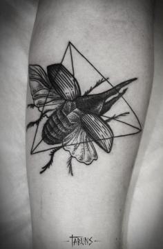 Realistic Beetle Tattoo by TABUNS