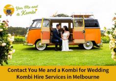 Get in touch with You Me and a Kombi for all your wedding transport and photography needs in Melbourne. Our Kombi VWBUM has been restored to help arrive at your destination in style and comfort. Call us or visit our website to know more! 