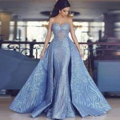 Luxury Blaues Abendkleid A Linie Spitze Abendkleider GÃ¼nstig Online