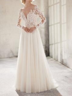 Elegante Brautkleider mit Ãrmel | Spitze Hochzeitskleider Online