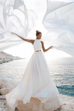 Sommer Chiffon Brautkleider GÃ¼nstig | Schlichte Hochzeitskleid Online