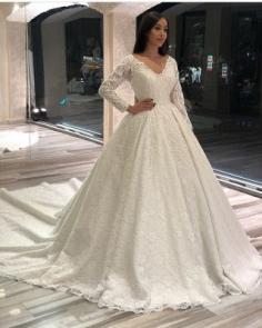 Extravagante Brautkleider Mit Ãrmel | Hochzeitskleider Spitze Prinzessin