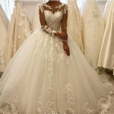 Elegante Hochzeitskleider Mit Ãrmel | Brautkleid A Linie Mit Spitze