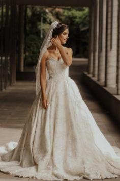 Luxus Brautkleid A Linie | Hochzeitskleider Spitze