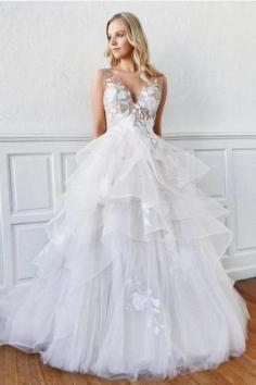 Moderne Brautkleider A Linie | Hochzeitskleider mit Spitze