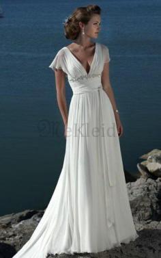 Garten Ärmellos Sexy Brautkleid mit Juwel Mieder mit Perlen