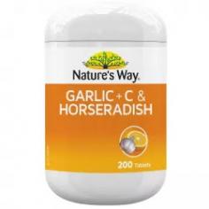 Nature's Way Garlic + C & Horseradish 200 Tablets

Product Details


Nature's Way Garlic + C & Horseradish is effective in relieving symptoms of coughs and sore throats, and even eliminating mucous in the respiratory tract. Relieves the severity and duration of cold symptoms and will not cause drowsiness.

How to use

Adults: Take 1 or 2 tablets twice daily with meals or as advised by your healthcare professional.

Children 6-12 years: Take one tablet daily with meals or as advised by your health care professional. Not to be given to children under 2 years without advice from a healthcare professional.

Always read the label. Use only as directed. If symptoms persist see your healthcare professional. Vitamin supplements may only be of assistance if the dietary vitamin intake is inadequate. All reasonable efforts have been made to ensure that ingredient listings for products displayed on this website are up to date, accurate and complete.

Please check ingredient listings for products before use or check in store.

Ingredients

Allium Sativum (odourless garlic) powder equiv. to fresh bulb Ascorbic acid (Vit C) Armoracia rusticana (Horseradish) root Trigonella foenum-graecum (Fenugreek) seed Althea Officinalis (Marshmallow) root

Warnings

Vitamin supplements should not replace a balanced diet

https://aussie.markets/health-and-beauty/vitamins/henry-blooms-msm-powder-300g-clone-en/