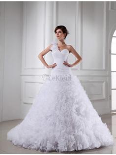 Empire Taille Organza Ein Schulter Brautkleid mit Rücken