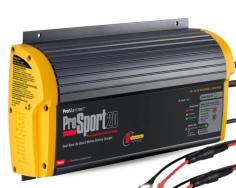 ProSport Generation 3 On-Board Marine Battery Chargers incorporate all-digital microprocessor control. Like no other, the new ProSport Series provides automatic installation feedback with its exclusive "System Check OK" and individual "Battery Bank Trouble" LED indicators, and also has the most advanced energy saving mode. After fully charging and conditioning batteries, ProSport's Energy Saver Mode will monitor and Auto Maintain batteries only when needed to maintain a full state of charge, resulting in maximum reserve power performance and lower AC power consumption and operating costs.