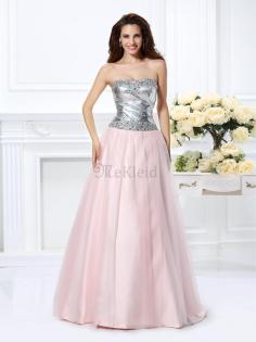 Duchesse-Linie Normale Taille Satin Herz-Ausschnitt Sittsames Partykleid