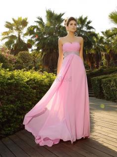 Ärmelloses Empire Taille Chiffon Prinzessin Sweep Train Abendkleid