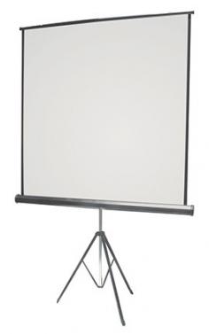 VC Projection Screen on Tripod Stand
Features
Tripod projection screen with high quality matt white PVC screen.
High definition black borders.
Non curl and mildew resistant – screen will remain straight.
Black tubular screen housing with sturdy black metal stand.
Keystone adjustment and easy to use locking brackets.