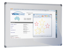 VC Projection Porcelain Whiteboards
Features:
Low glare matt surface .. and erasable !
Standard aluminium frame with galvanised steel backing sheet.
Ideal for Interactive projectors
A fixed solid projection screen that also allows you to write on !