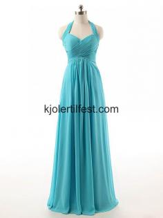 A-Linje Stoppet Chiffon Lange Ballkjoler