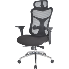 MA Avatar Mesh Executive Chair
Extremely comfortable & stylish Ergonomic Executive Chair
Fully upholstered seat with fire retardant moulded foam
Black mesh back for breathability and support
Pneumatic height adjustable seat
Seat depth adjustable
4 position back tilt lock adjustable
Back tilt tension adjustable
Back lumbar support height and depth adjustable
Armrests height, pivot & depth adjustable
Headrest height & angle adjustable
Dimensions 1220-1120H x 790W x 660Dm
Weight Capacity 140kg
Weight 23kg
Origin Taiwan
Warranty 5 years
Chrome Frame