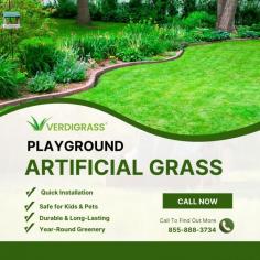 Transform your play area with high-quality artificial grass for playgrounds! Designed for safety and durability, our playground turf features soft cushioning, shock absorption, and a non-slip surface—perfect for schools, parks, and backyard play zones. It stays green year-round, requires minimal maintenance, and provides a clean, mud-free environment for kids to run, jump, and play safely. Upgrade your playground with long-lasting, child-safe artificial grass. Contact us today for a free quote!