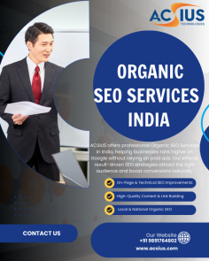 ACSIUS offers reliable and result-oriented Organic SEO Services India designed to improve your website’s visibility and drive sustainable traffic growth. With a focus on ethical, white-hat SEO practices, ACSIUS provides services such as keyword research, on-page optimization, technical SEO, high-quality link building, and content strategy. Their expert team works to enhance search engine rankings, boost domain authority, and attract targeted audiences. By delivering long-term results without relying on paid ads, ACSIUS helps businesses build a strong and lasting online presence.