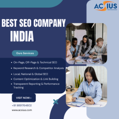 ACSIUS is recognized as a Best SEO Company in India, delivering powerful and result-driven search engine optimization solutions to businesses across various industries. With a team of skilled SEO experts, ACSIUS provides services such as keyword research, on-page and off-page SEO, technical optimization, content marketing, and performance tracking. Their strategic, data-driven approach helps improve search rankings, increase organic traffic, and generate quality leads. Whether you are a startup or an established brand, ACSIUS offers tailored SEO strategies to ensure long-term online success.
