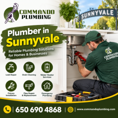 Keep your plumbing system in top condition with a trusted Plumber in Sunnyvale providing professional plumbing solutions for residential and commercial properties. Experienced plumbers offer a full range of services, including leak detection, drain cleaning, pipe repairs, sewer repair, fixture installation, water heater services, gas line repairs, and routine plumbing maintenance. Using high-quality materials and advanced techniques, every job is completed efficiently with lasting results. Choose a reliable plumber in Sunnyvale for prompt service, expert workmanship, and dependable plumbing solutions that keep your property running smoothly.