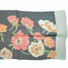 Salvatore Ferragamo Women Scarf Black Pink Floral  Discount Women Designer Scarves Outlet | Como Milano