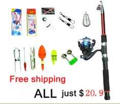 12 Accessories Pole Set Fishing 2.1M Plastic Head Reel Rod Fishing Hard Sea Rod Fishing Tackle Set Free Shipping-in Fishing Rods from Sports & Entertainment on Aliexpress.com