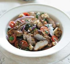 Grilled chicken with brown lentil salad | Australian Healthy Food Guide