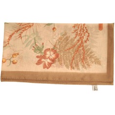 Salvatore Ferragamo Women's Silk Scarf Cream Mocha Floral  Discount Women Designer Scarves Outlet | Como Milano