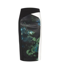 Spliced Floral Pencil Skirt by Cue