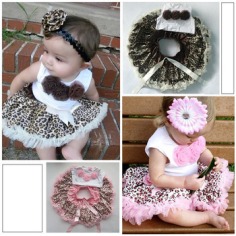 Baby 2Pcs Outfits Girl Kids Flowers Top+Skirt Set Leopard Tutu Dress 1 4 Years Free Shipping-in Clothing Sets from Apparel & Accessories on Aliexpress.com