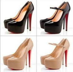 HOT!14cm heels 2014 spring fashion brand red bottom ultra high heels woman pumps and women's platform thin heels Dress shoes-in Pumps from Shoes on Aliexpress.com