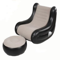 Jilong 037119  single modular air sofa with stool-in Folding Chairs from Furniture on Aliexpress.com