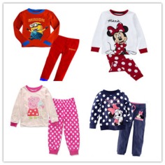 2 pcs set baby boy girl kids  sleepwear suits toddler cartoon pajama Retail Children 100% cotton long sleeve pajamas sets-in Clothing Sets from Apparel & Accessories on Aliexpress.com