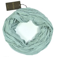 Gucci Circle Scarf GG Gray Seafoam  Discount Women Designer Scarves Outlet | Como Milano