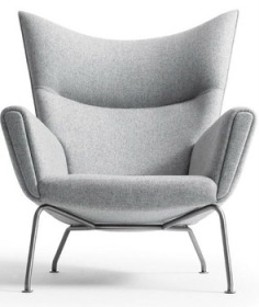 Hans J Wegner Style CH445 Wing Chair-in Living Room Chairs from Furniture on Aliexpress.com