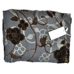 Giorgio Armani Stole Silk Blend Brown Floral  Discount Women Designer Scarves Outlet | Como Milano